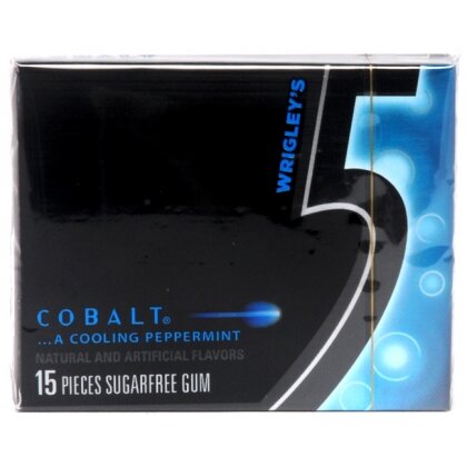 Sugar Free Peppermint Chewing Gum - Five Cobalt