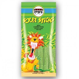 Apple Flavored Sour Sticks - Paskesz