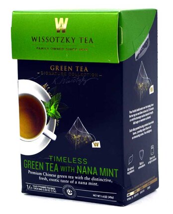 Wissotzky, Signature Collection - Timeless Green Tea with Nana Mint.