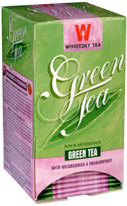 Wissotzky Green Tea with Wild Berries & Passion Fruit - Box of 20 Bags