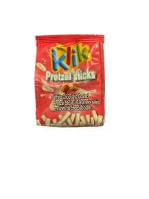 White Chocolate Coated Pretzel Sticks - Klik Cereal