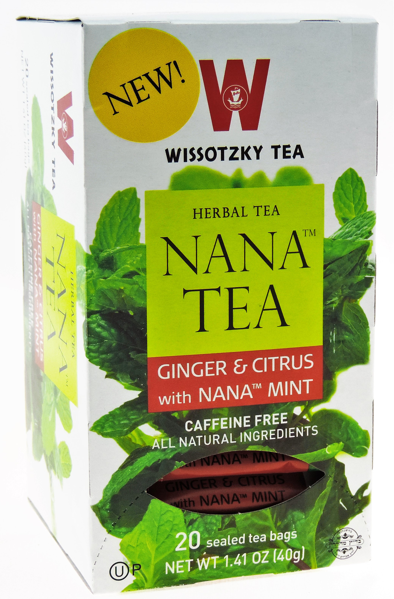 Wissotzky Ginger and Citrus Tea with Nana Mint 20 Bags Groceries By